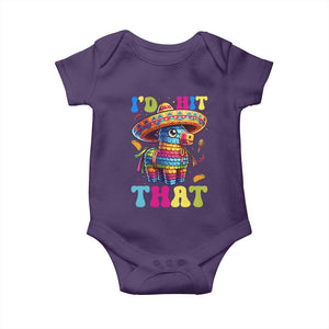 Funny Cinco De Mayo Pinata Baby Onesie Id Hit That TS12 Purple Print Your Wear