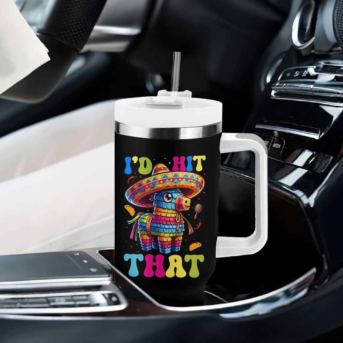 Funny Cinco De Mayo Pinata Tumbler With Handle Id Hit That TS12 Print Your Wear