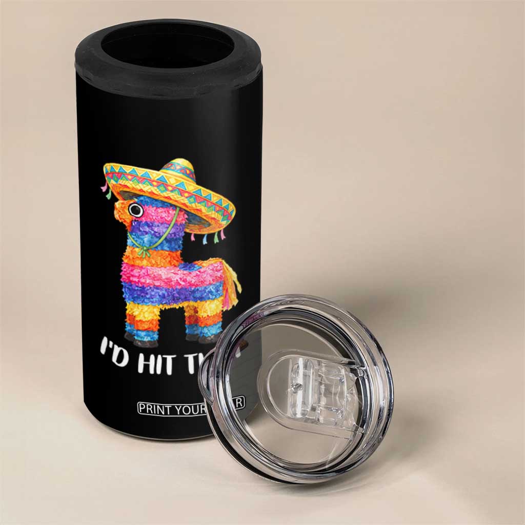 Funny Rainbow Pinata Sombrero 4 in 1 Can Cooler Tumbler Id Hit That TS12 Print Your Wear