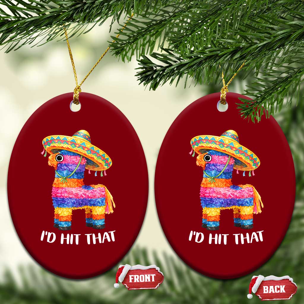 Funny Rainbow Pinata Sombrero Ceramic Ornament Id Hit That TS12 Print Your Wear