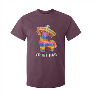 Funny Rainbow Pinata Sombrero T Shirt For Kid Id Hit That TS12 Maroon Print Your Wear