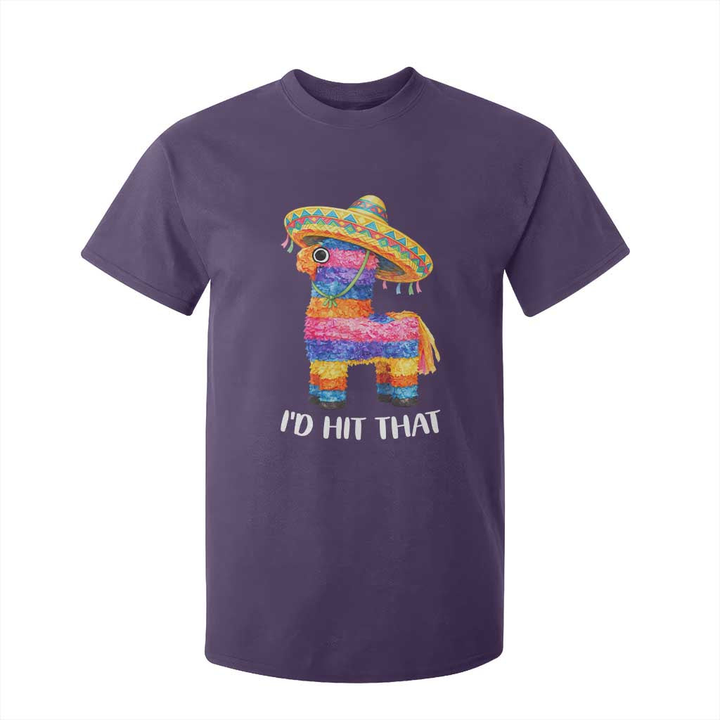 Funny Rainbow Pinata Sombrero T Shirt For Kid Id Hit That TS12 Purple Print Your Wear