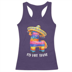 Funny Rainbow Pinata Sombrero Racerback Tank Top Id Hit That TS12 Purple Print Your Wear