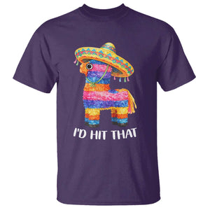 Funny Rainbow Pinata Sombrero T Shirt Id Hit That TS12 Purple Print Your Wear