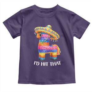 Funny Rainbow Pinata Sombrero Toddler T Shirt Id Hit That TS12 Purple Print Your Wear