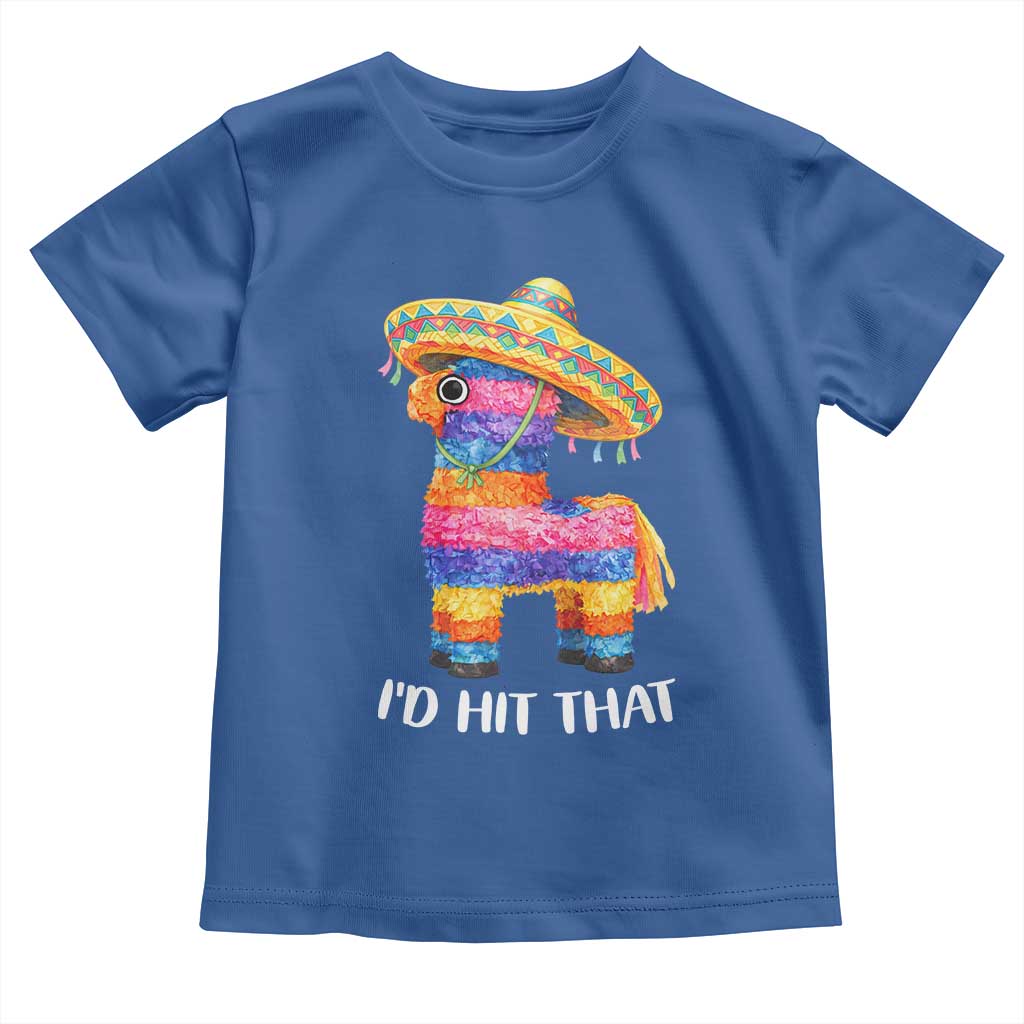Funny Rainbow Pinata Sombrero Toddler T Shirt Id Hit That TS12 Royal Blue Print Your Wear