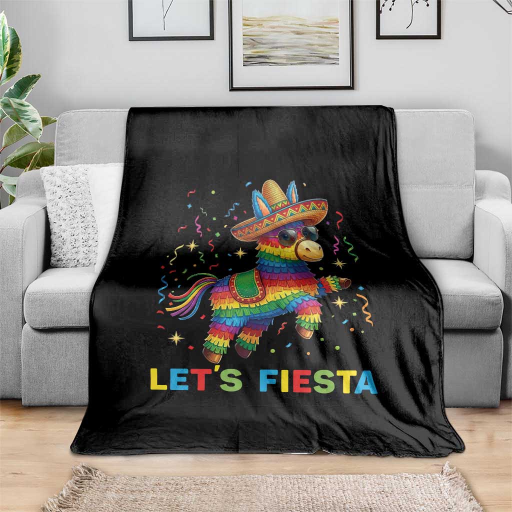 Mexican Fiesta Pinata Throw Blanket Funny Cinco De Mayo TS12 Print Your Wear