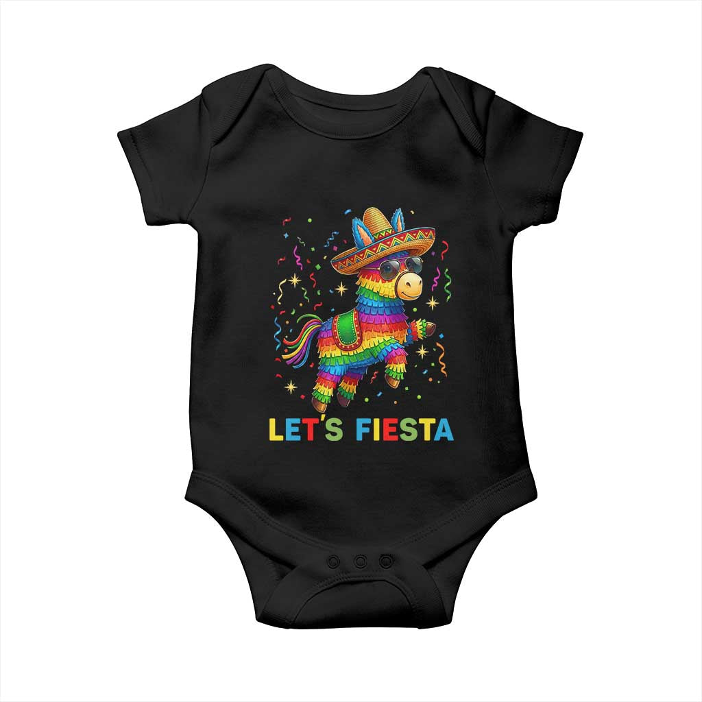 Mexican Fiesta Pinata Baby Onesie Funny Cinco De Mayo TS12 Black Print Your Wear