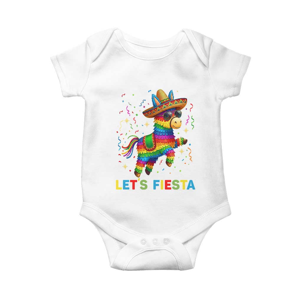 Mexican Fiesta Pinata Baby Onesie Funny Cinco De Mayo TS12 White Print Your Wear