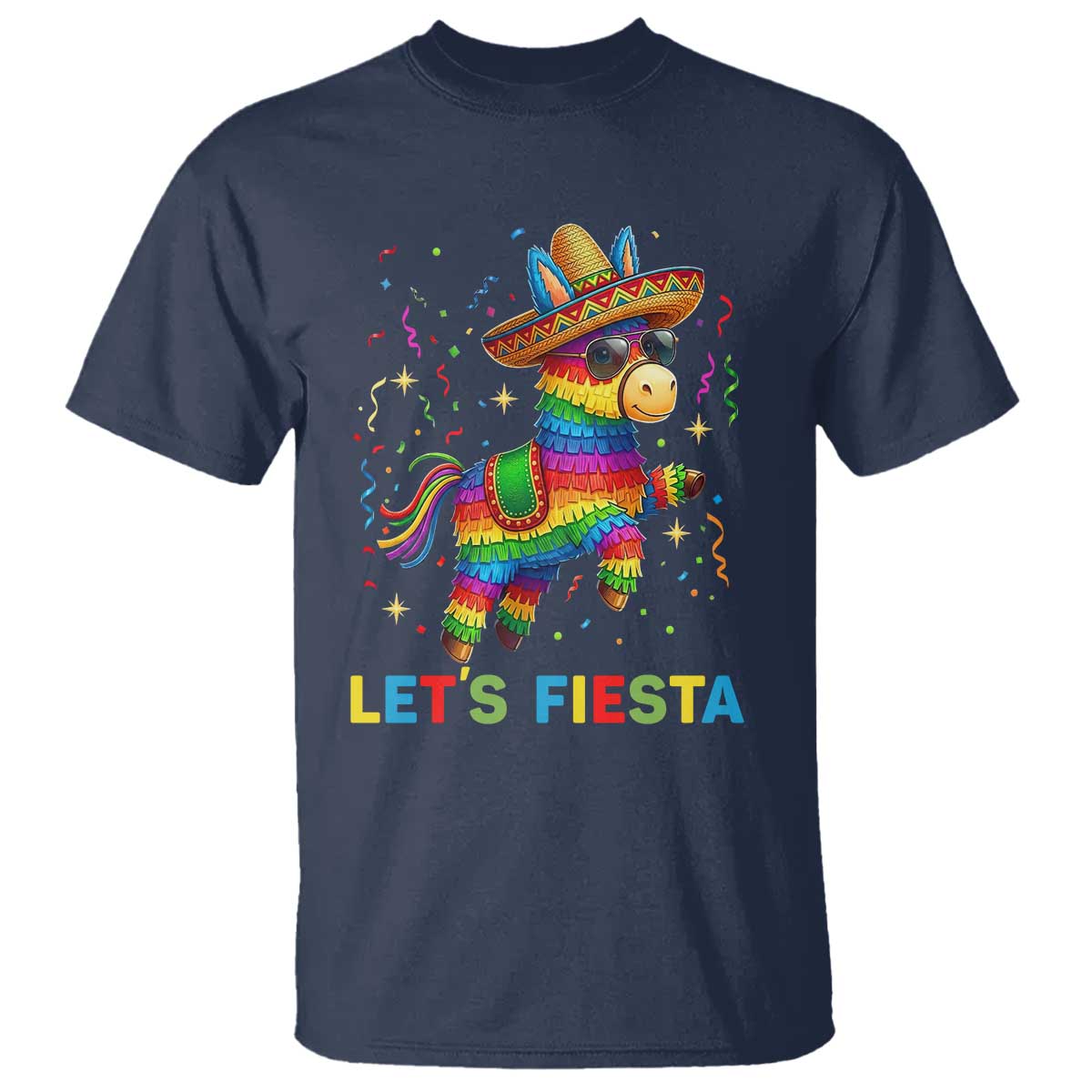 Mexican Fiesta Pinata T Shirt Funny Cinco De Mayo TS12 Navy Print Your Wear