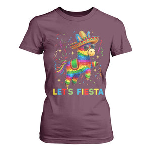Mexican Fiesta Pinata T Shirt For Women Funny Cinco De Mayo TS12 Maroon Print Your Wear
