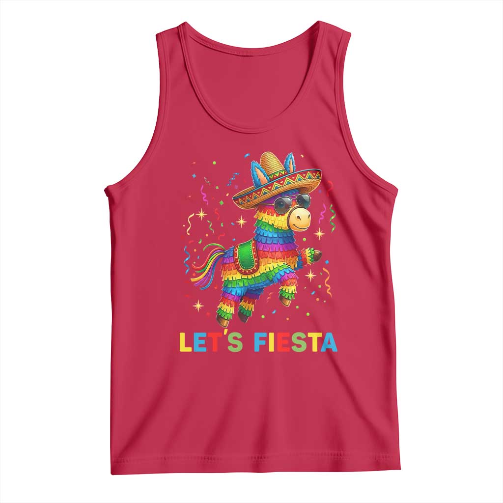 Mexican Fiesta Pinata Tank Top Funny Cinco De Mayo TS12 Red Print Your Wear