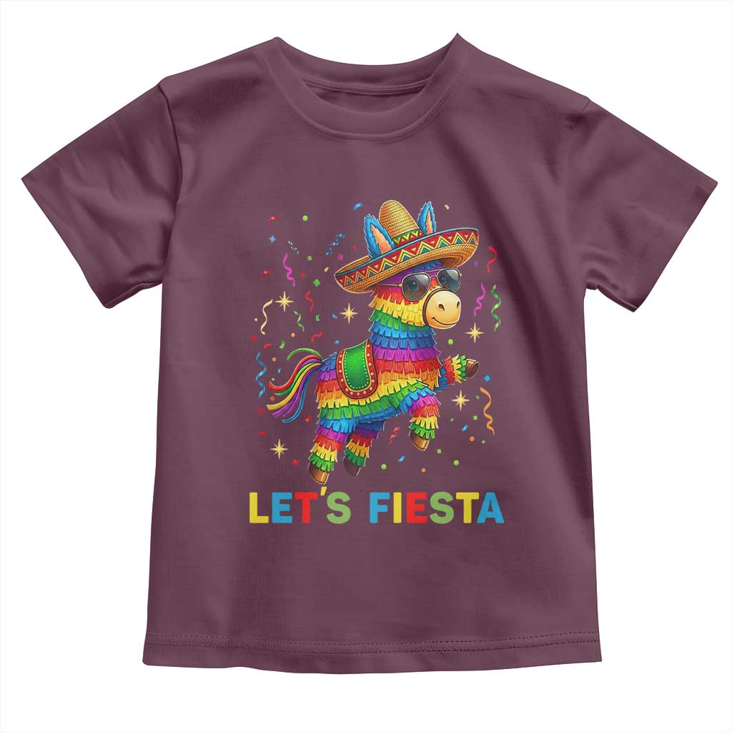 Mexican Fiesta Pinata Toddler T Shirt Funny Cinco De Mayo TS12 Maroon Print Your Wear