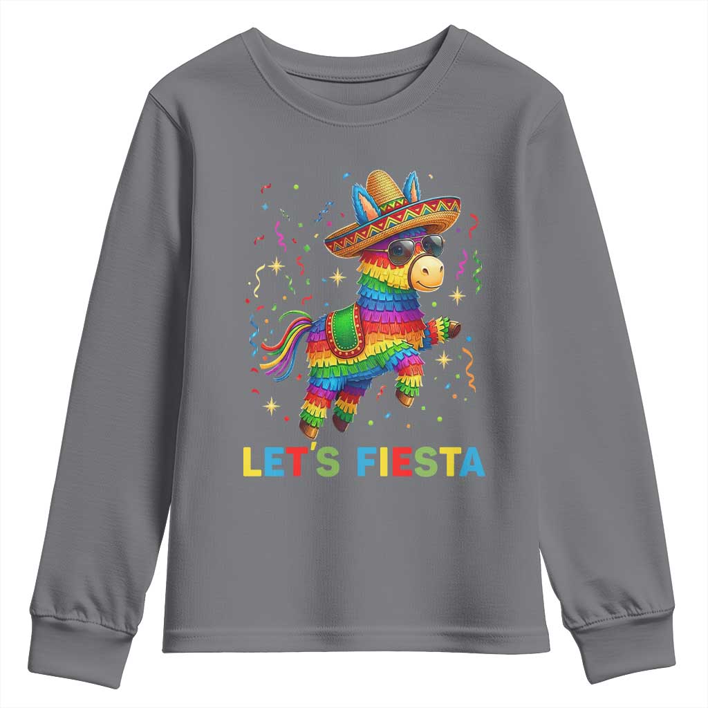 Mexican Fiesta Pinata Youth Sweatshirt Funny Cinco De Mayo TS12 Charcoal Print Your Wear