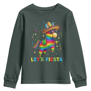 Mexican Fiesta Pinata Youth Sweatshirt Funny Cinco De Mayo TS12 Dark Forest Green Print Your Wear
