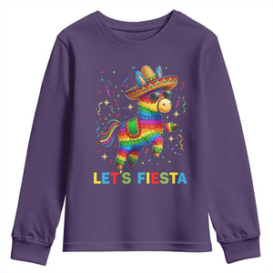 Mexican Fiesta Pinata Youth Sweatshirt Funny Cinco De Mayo TS12 Purple Print Your Wear