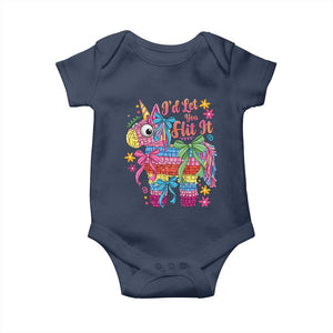 Funny Cinco De Mayo Pinata Baby Onesie Id Let You Hit It TS12 Navy Print Your Wear
