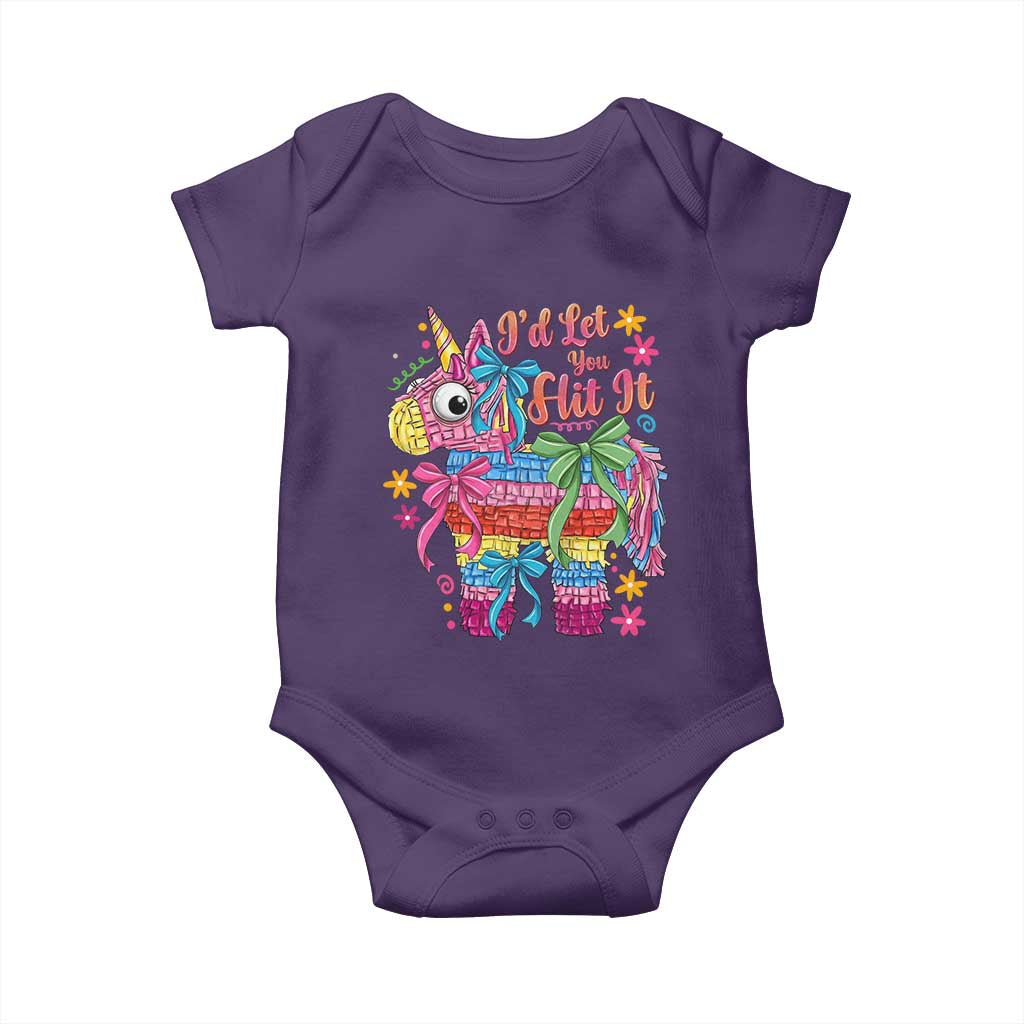 Funny Cinco De Mayo Pinata Baby Onesie Id Let You Hit It TS12 Purple Print Your Wear