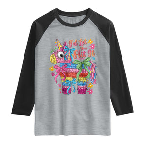 Funny Cinco De Mayo Pinata Raglan Shirt Id Let You Hit It TS12 Heather Gray Black Print Your Wear
