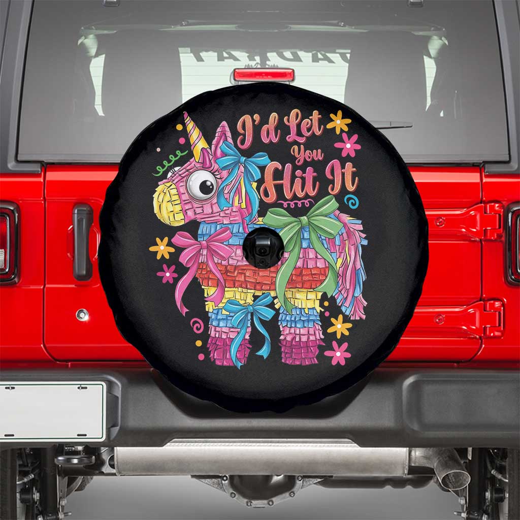 Funny Cinco De Mayo Pinata Spare Tire Cover Id Let You Hit It TS12 Black Print Your Wear