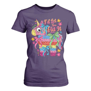 Funny Cinco De Mayo Pinata T Shirt For Women Id Let You Hit It TS12 Purple Print Your Wear