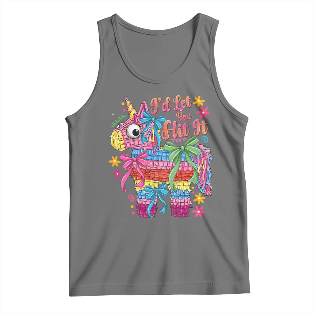 Funny Cinco De Mayo Pinata Tank Top Id Let You Hit It TS12 Black Heather Print Your Wear