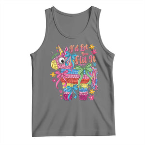Funny Cinco De Mayo Pinata Tank Top Id Let You Hit It TS12 Black Heather Print Your Wear