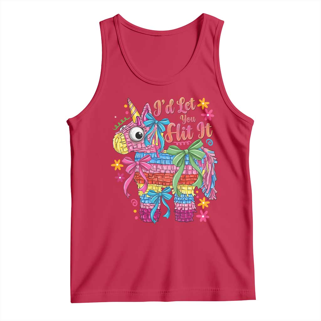 Funny Cinco De Mayo Pinata Tank Top Id Let You Hit It TS12 Red Print Your Wear