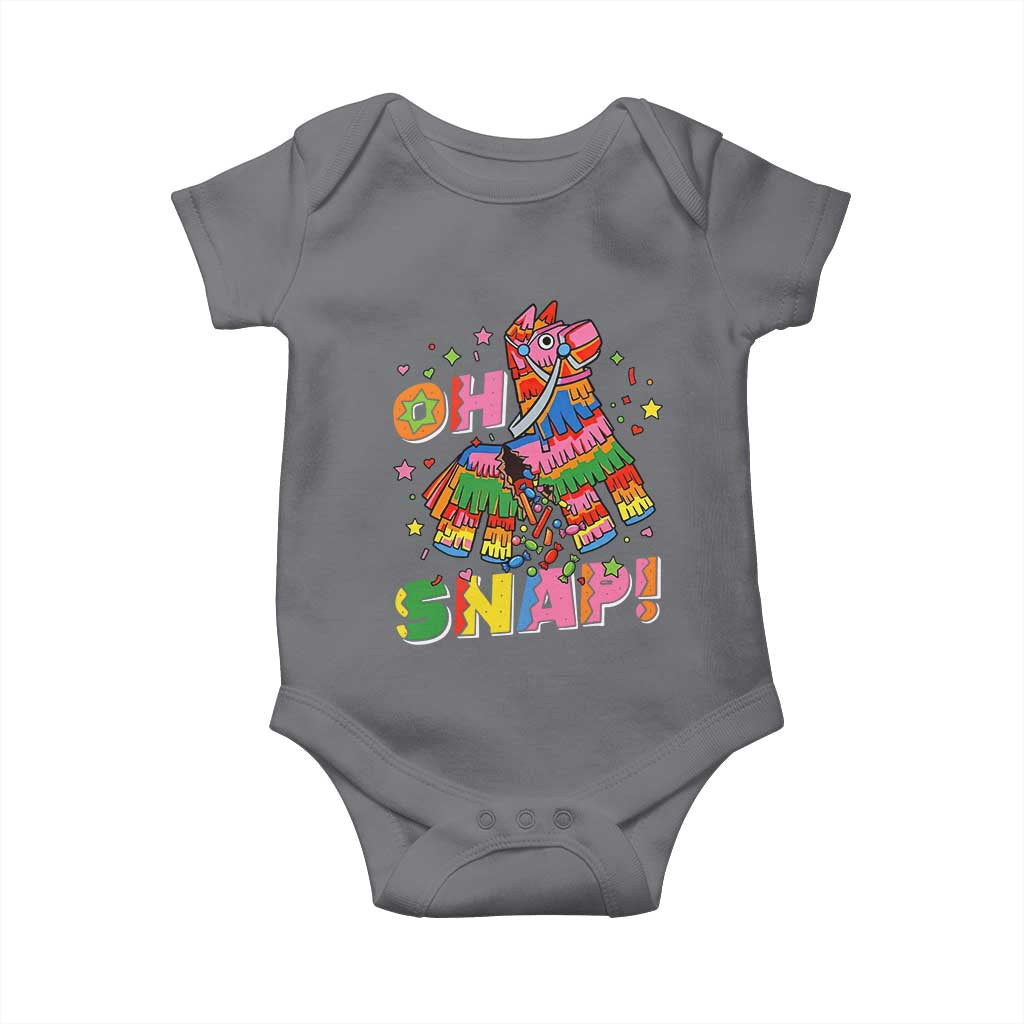 Funny Cinco De Mayo Pinata Candy Party Baby Onesie Oh Snap TS12 Charcoal Print Your Wear