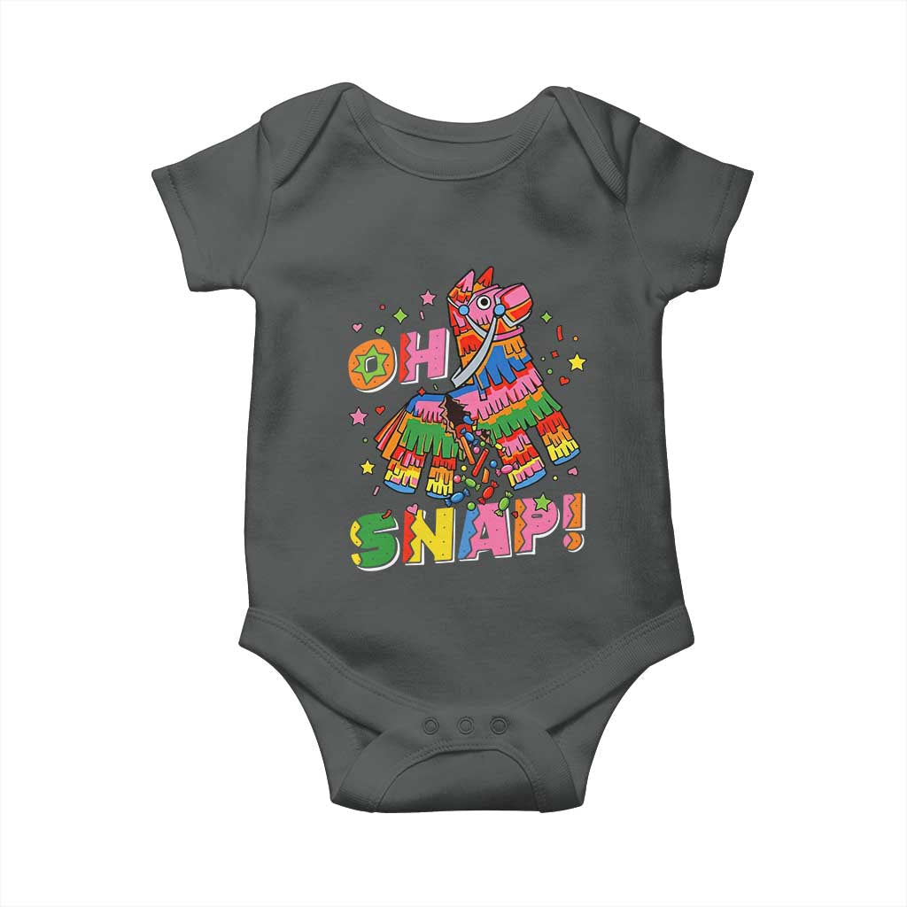 Funny Cinco De Mayo Pinata Candy Party Baby Onesie Oh Snap TS12 Dark Heather Print Your Wear