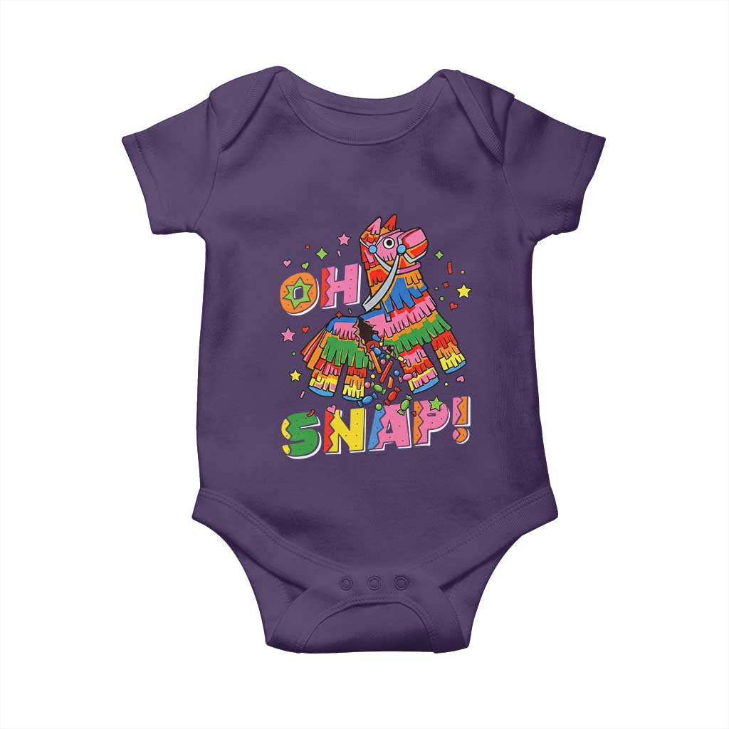 Funny Cinco De Mayo Pinata Candy Party Baby Onesie Oh Snap TS12 Purple Print Your Wear