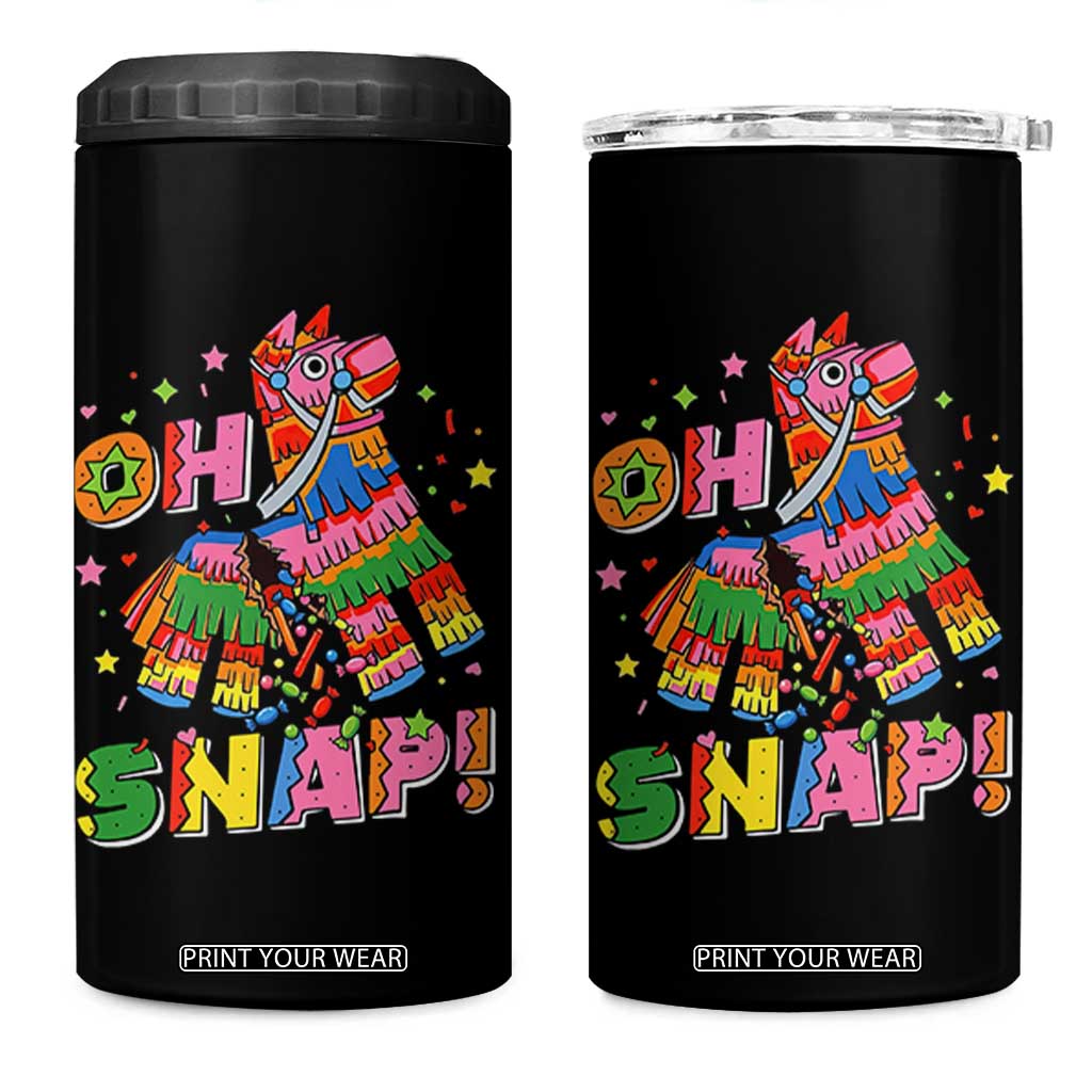Funny Cinco De Mayo Pinata Candy Party 4 in 1 Can Cooler Tumbler Oh Snap TS12 One Size: 16 oz Black Print Your Wear