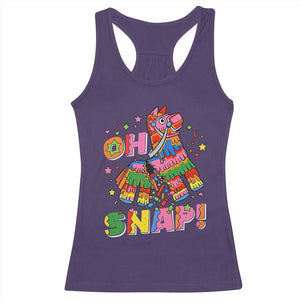 Funny Cinco De Mayo Pinata Candy Party Racerback Tank Top Oh Snap TS12 Purple Print Your Wear