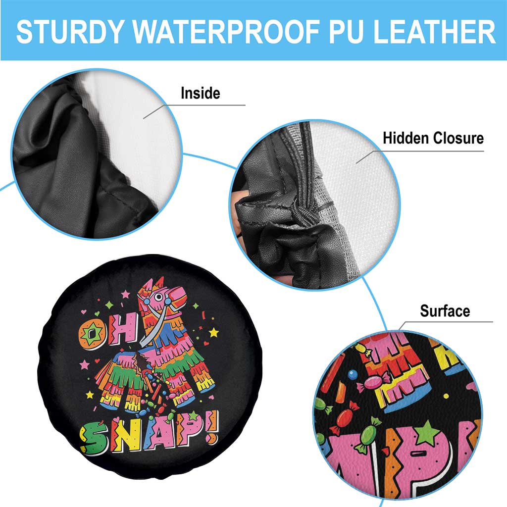 Funny Cinco De Mayo Pinata Candy Party Spare Tire Cover Oh Snap TS12 Print Your Wear
