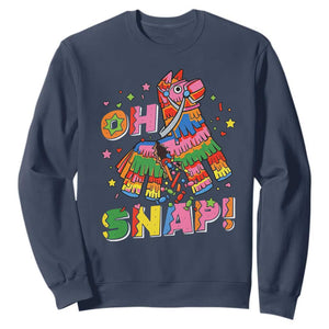 Funny Cinco De Mayo Pinata Candy Party Sweatshirt Oh Snap TS12 Navy Print Your Wear