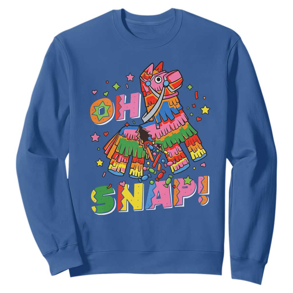 Funny Cinco De Mayo Pinata Candy Party Sweatshirt Oh Snap TS12 Royal Blue Print Your Wear