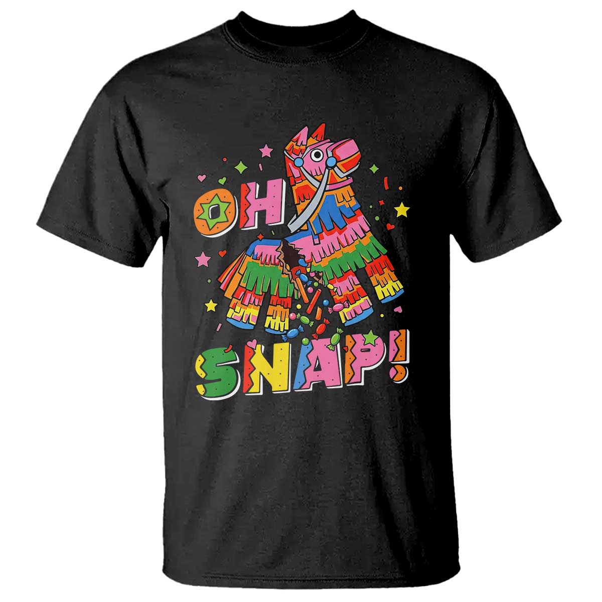 Funny Cinco De Mayo Pinata Candy Party T Shirt Oh Snap TS12 Black Print Your Wear