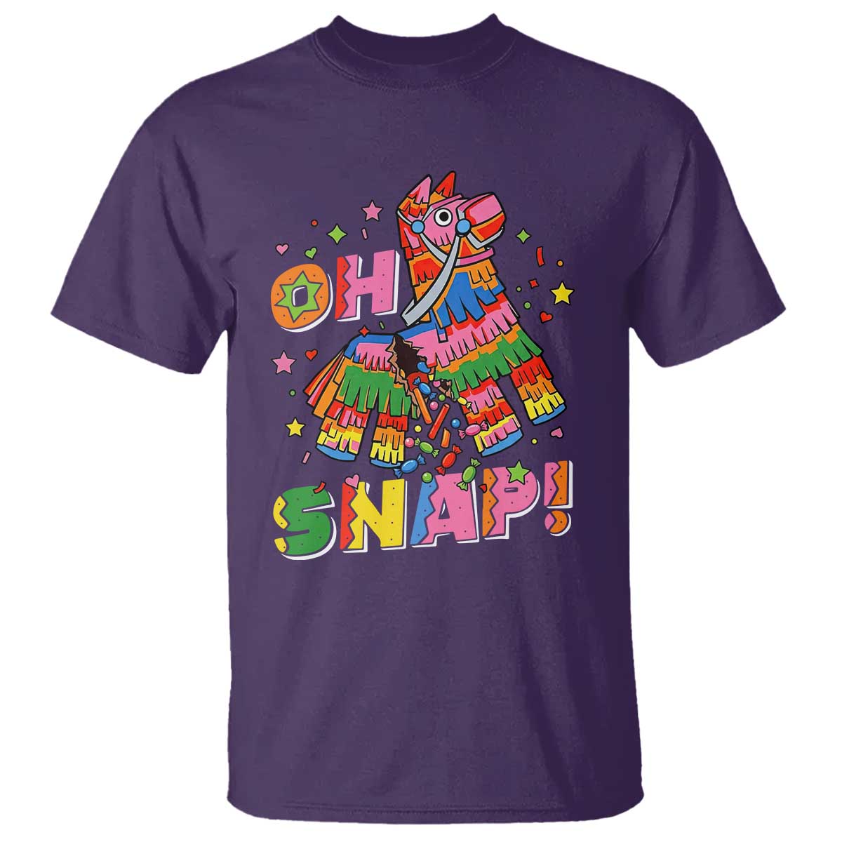 Funny Cinco De Mayo Pinata Candy Party T Shirt Oh Snap TS12 Purple Print Your Wear
