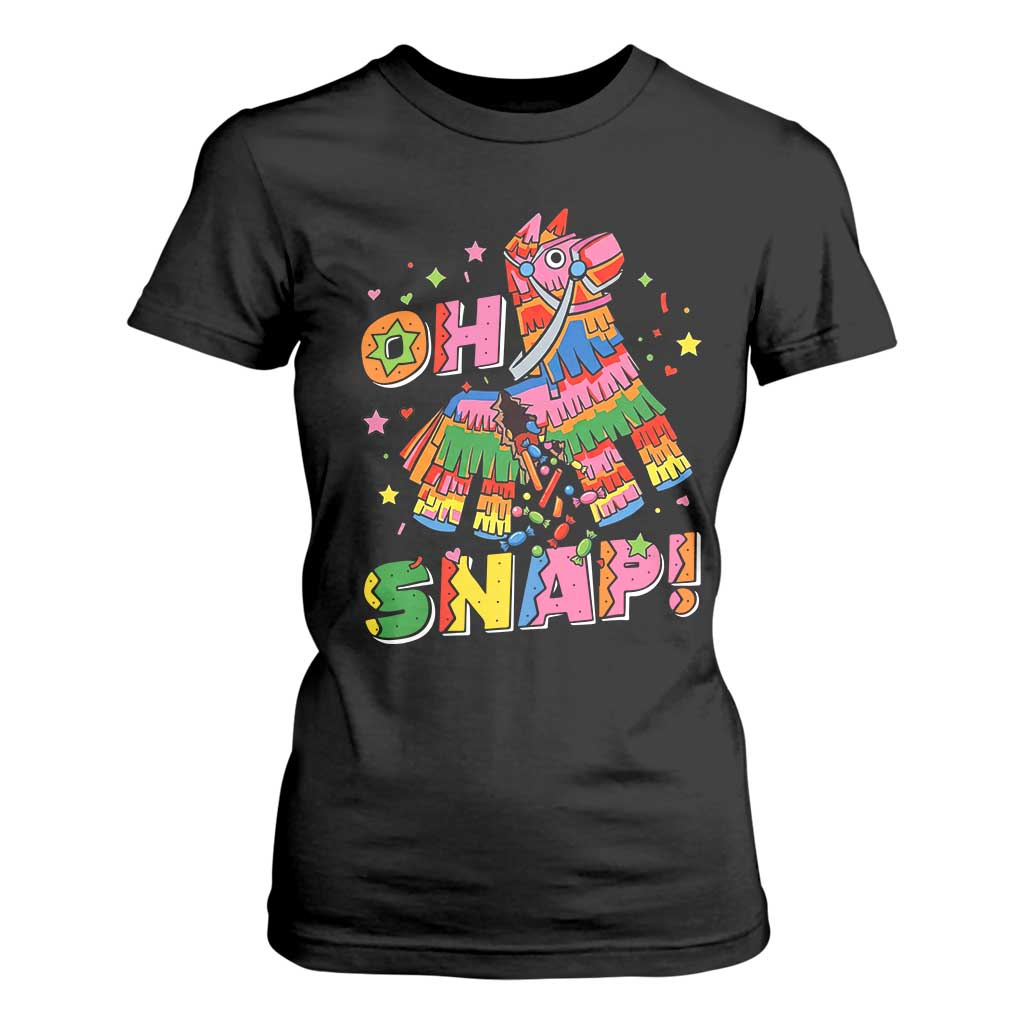 Funny Cinco De Mayo Pinata Candy Party T Shirt For Women Oh Snap TS12 Black Print Your Wear