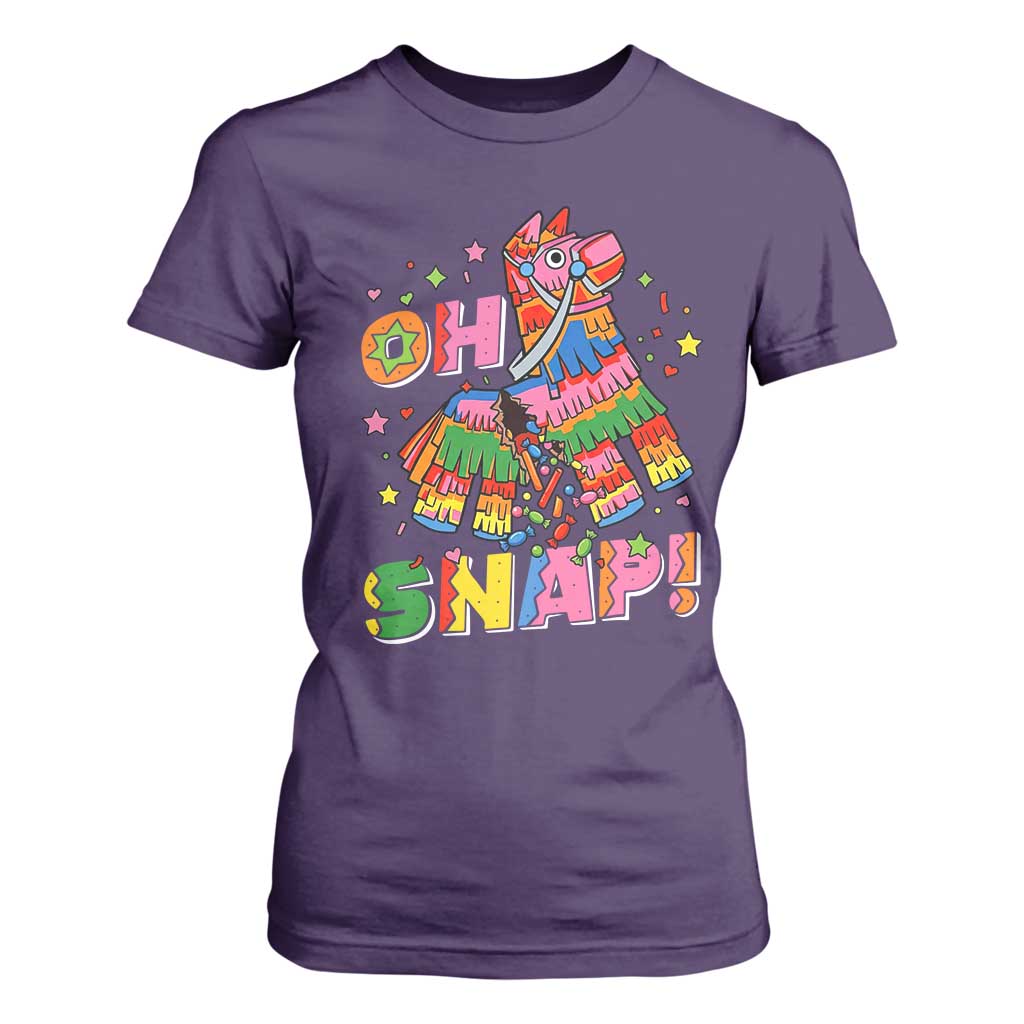Funny Cinco De Mayo Pinata Candy Party T Shirt For Women Oh Snap TS12 Purple Print Your Wear