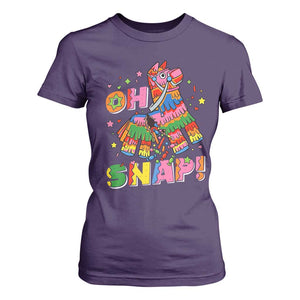 Funny Cinco De Mayo Pinata Candy Party T Shirt For Women Oh Snap TS12 Purple Print Your Wear