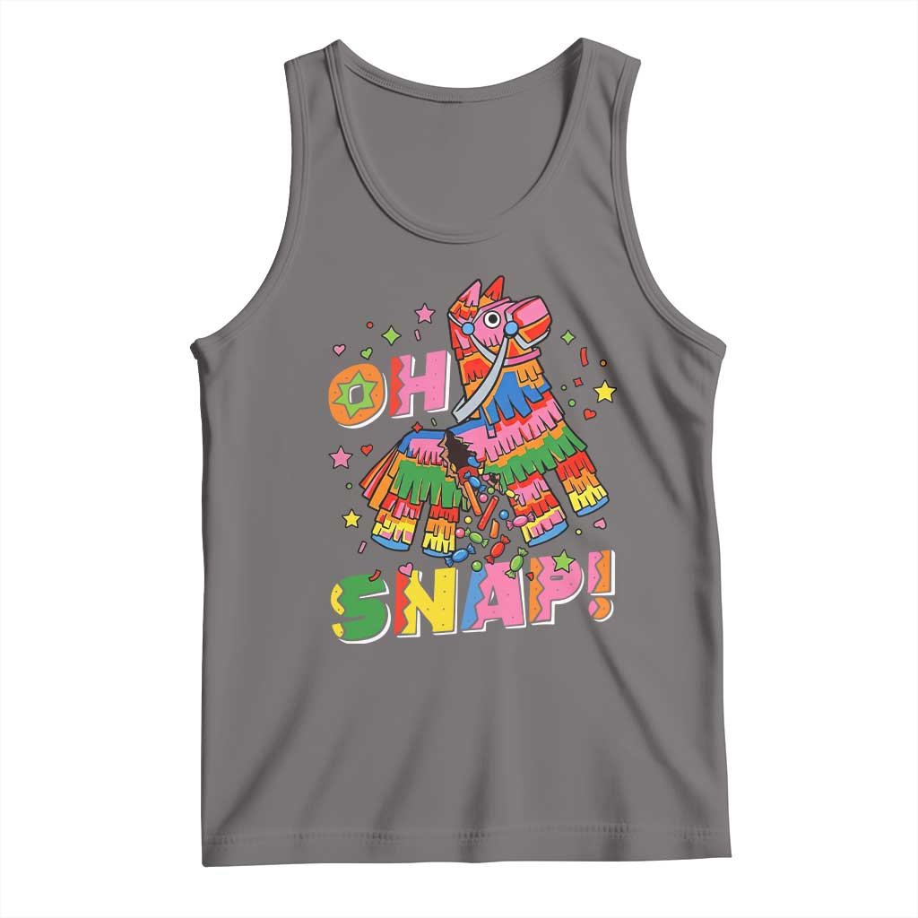 Funny Cinco De Mayo Pinata Candy Party Tank Top Oh Snap TS12 Deep Heather Print Your Wear