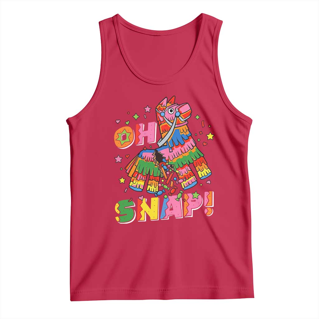 Funny Cinco De Mayo Pinata Candy Party Tank Top Oh Snap TS12 Red Print Your Wear