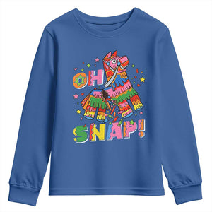 Funny Cinco De Mayo Pinata Candy Party Youth Sweatshirt Oh Snap TS12 Royal Blue Print Your Wear