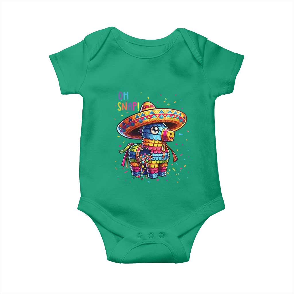 Hilarious Pinata Candy Rainbow Fiesta Party Baby Onesie Oh Snap TS12 Irish Green Print Your Wear