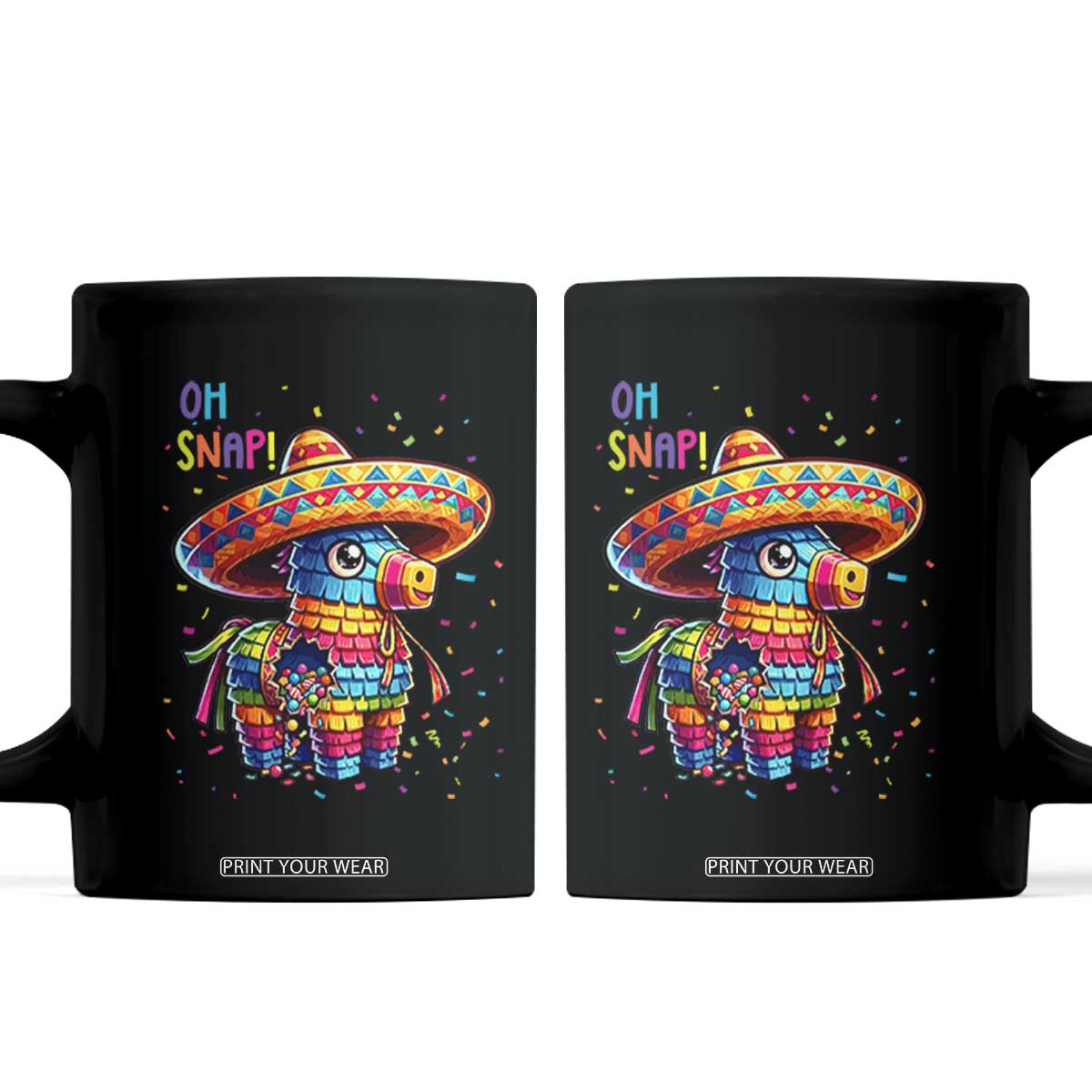 Hilarious Pinata Candy Rainbow Fiesta Party Coffee Mug Oh Snap TS12 Black Print Your Wear