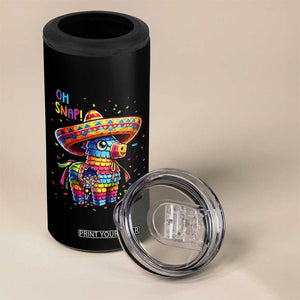 Hilarious Pinata Candy Rainbow Fiesta Party 4 in 1 Can Cooler Tumbler Oh Snap TS12 Print Your Wear