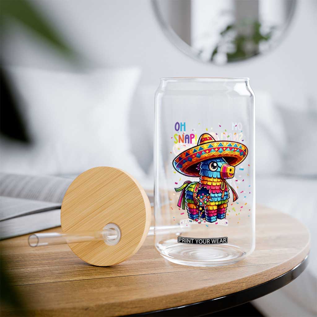 Hilarious Pinata Candy Rainbow Fiesta Party Glass Can Oh Snap TS12 Print Your Wear