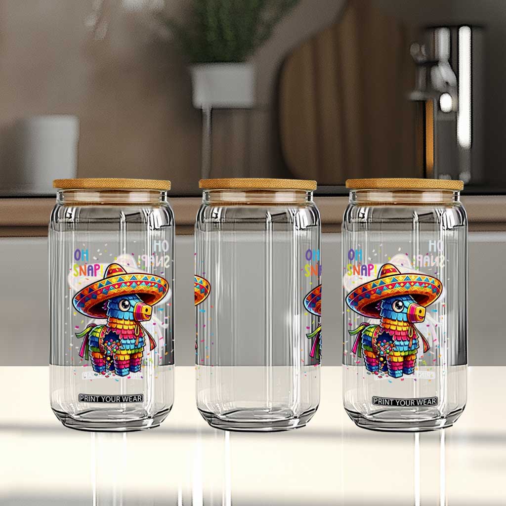 Hilarious Pinata Candy Rainbow Fiesta Party Glass Can Oh Snap TS12 Print Your Wear