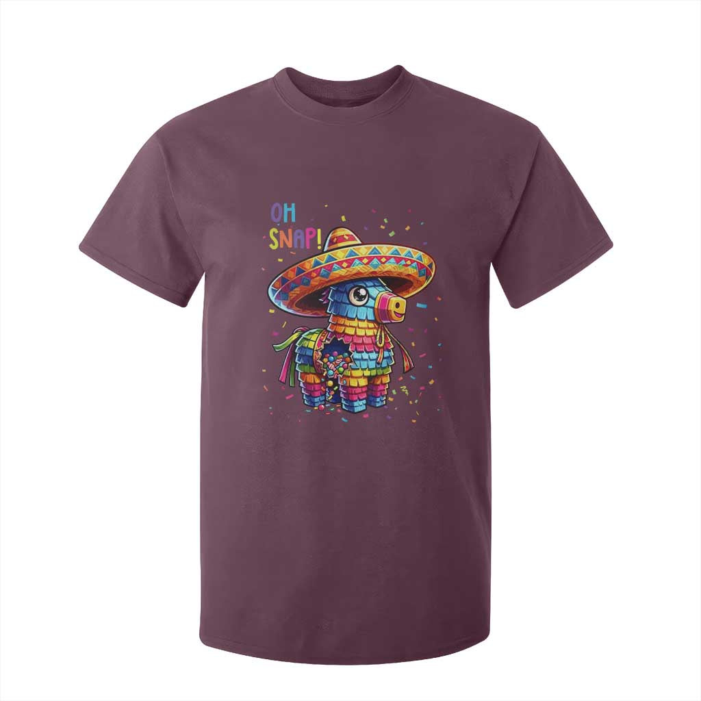 Hilarious Pinata Candy Rainbow Fiesta Party T Shirt For Kid Oh Snap TS12 Maroon Print Your Wear